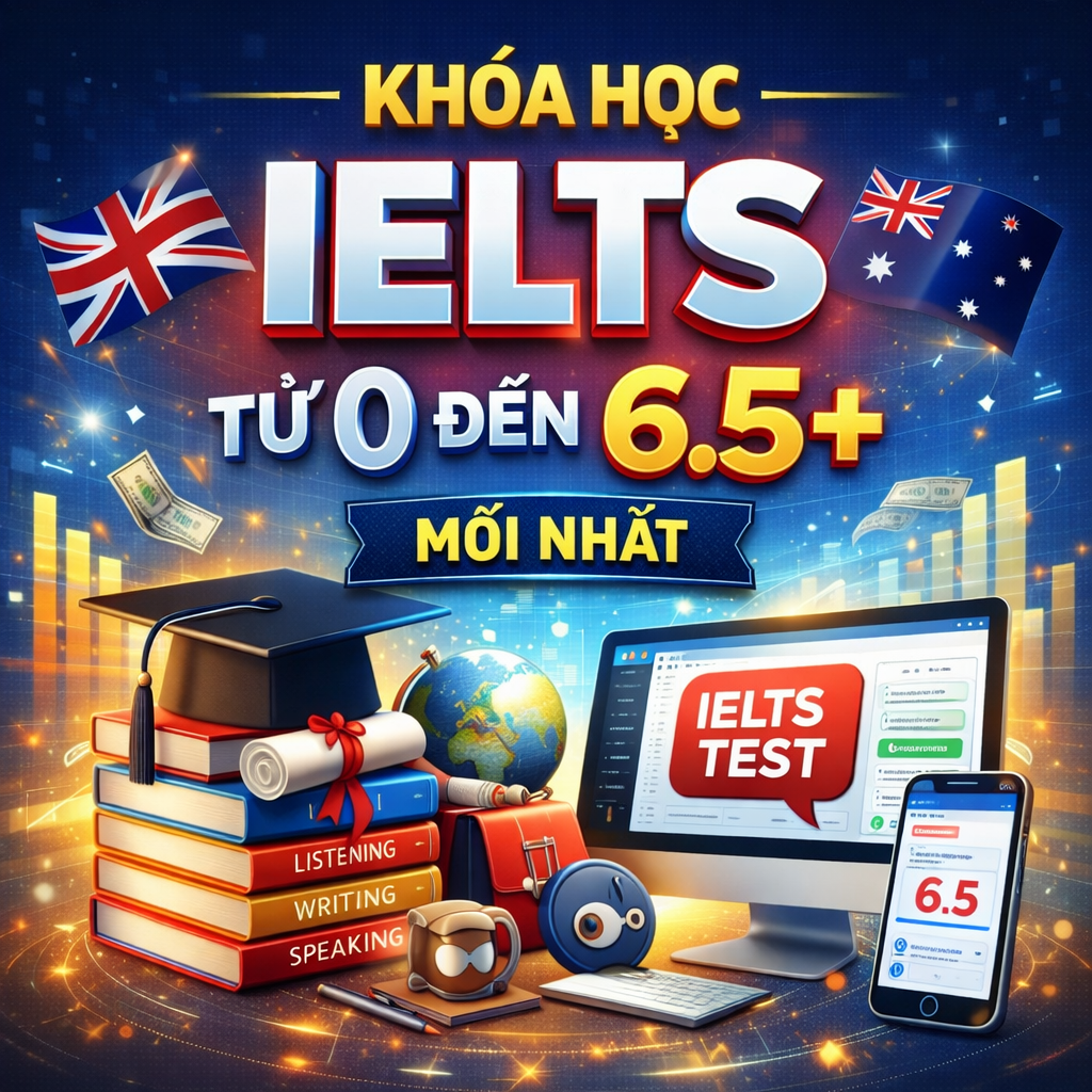 Khóa Học IELTS Từ 0 Đến 6.5+ Mới Nhất