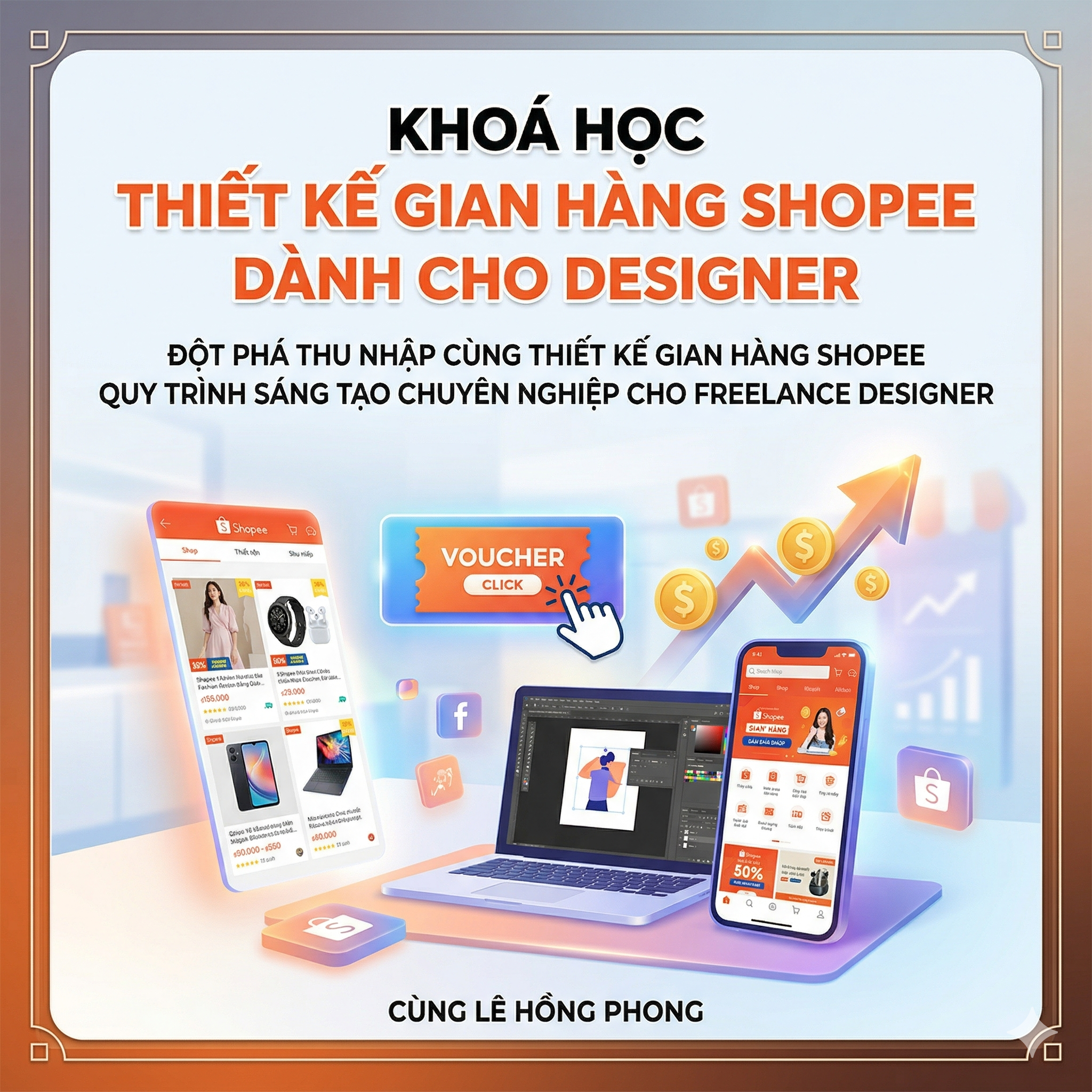Đột Phá Thu Nhập Cùng Thiết Kế Gian Hàng Shopee: Quy Trình Sáng Tạo Chuyên Nghiệp Cho Freelance Designer