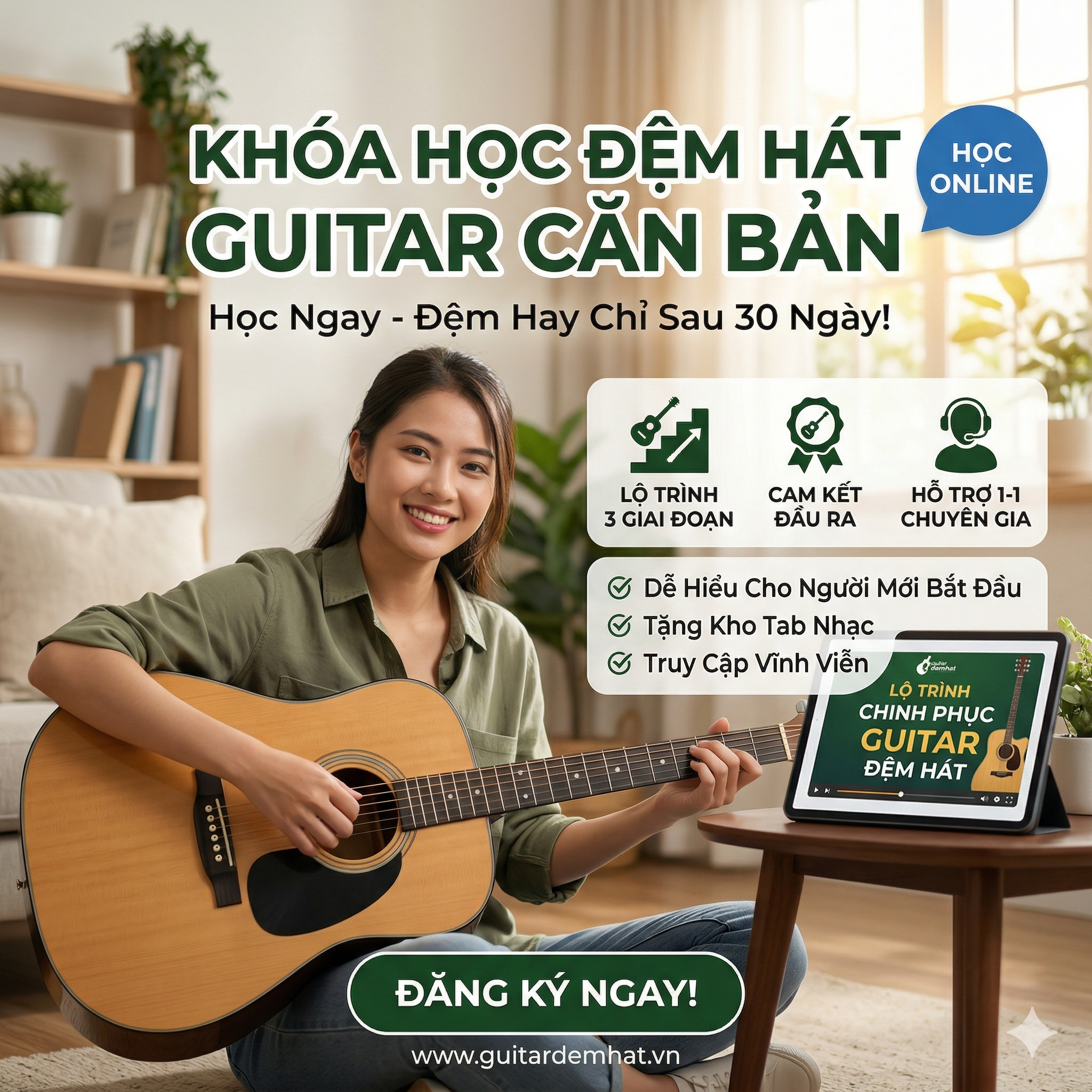 Làm Chủ Cây Đàn Guitar: Tự Do Đệm Hát Những Bản Nhạc Yêu Thích