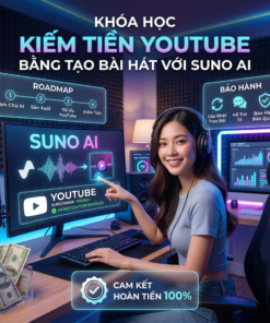 "Khai Thác Mỏ Vàng YouTube Music: Quy Trình Xây Dựng Kênh Kiếm Tiền Thụ Động 100% Từ Suno AI."