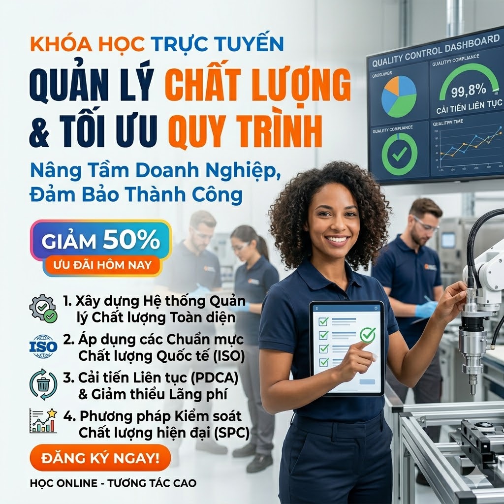 Khóa Học Quản Lý Chất Lượng Doanh Nghiệp – Chuẩn Hóa Quy Trình, Nâng Cao Hiệu Suất & Uy Tín